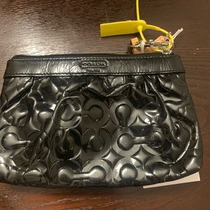 💎COACH💎 Black Patent Leather Coach Wristlet